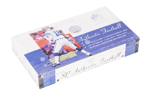 2000 Upper Deck SP Authentic Football Unopened Wax Box (24 Packs) - Possible Tom Brady Rookie Cards